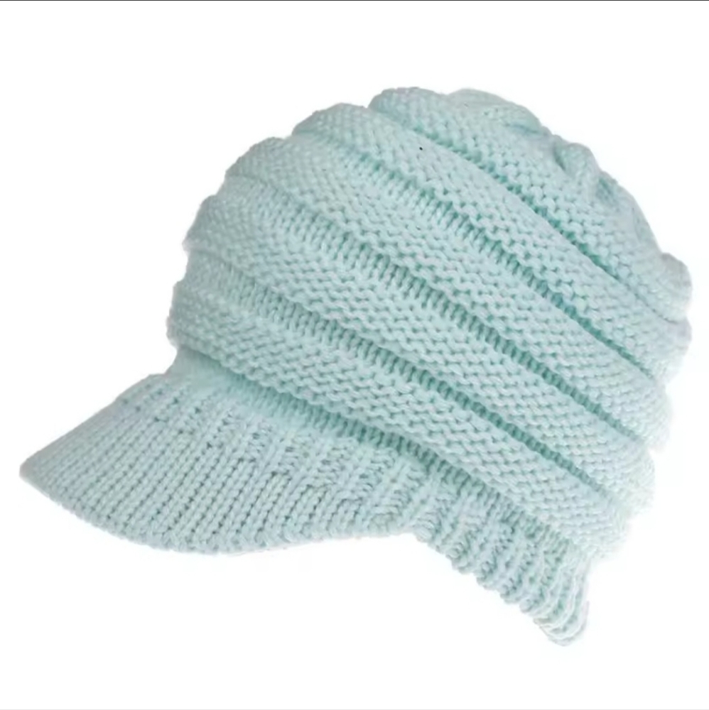 Ponyback Ponytail confort turquoise hat .